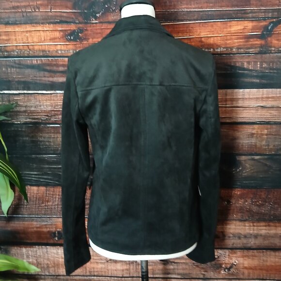 NWT Kut From The Kloth Moto Jacket S Jayden Faux Suede Black Leopard Lined - Picture 10 of 16